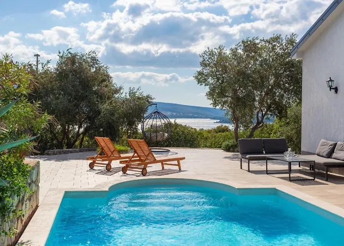 Lucija With Pool Island Krk By Guide Villa Kornić